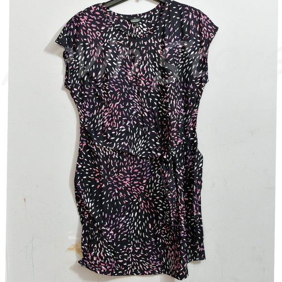 NWT Nicole‎ Miller Ladies' Knot Dress Navy/Pink - Picture 6 of 8